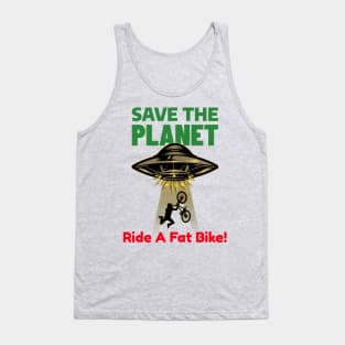 Save the Planet Funny Fat Bike Tees Tank Top